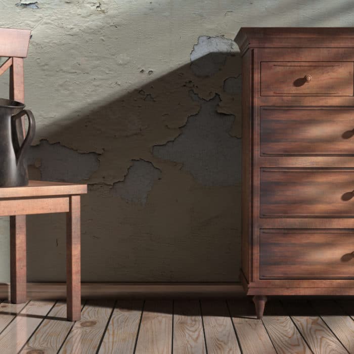 dresser and chair