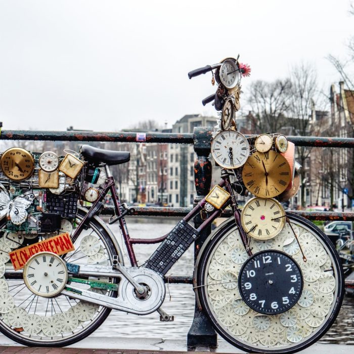 steampunk bike clock