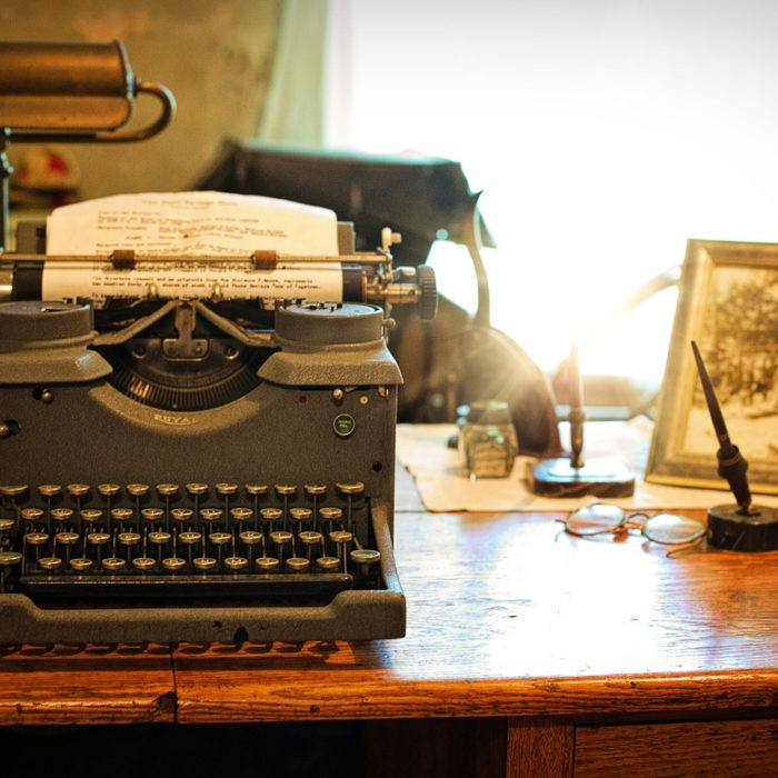 typewriter and desk