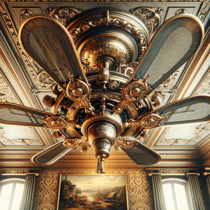 Steampunk ceiling fan
