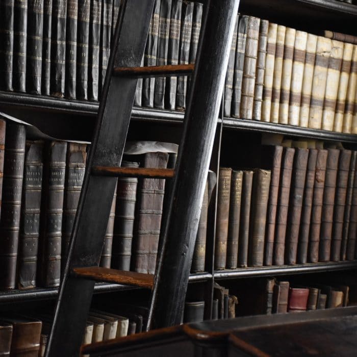 books and ladder