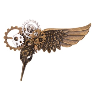 Gears and Wings brooch
