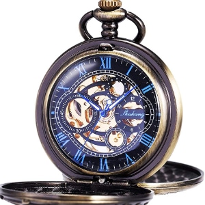 pocketwatch with yellow and blue gears
