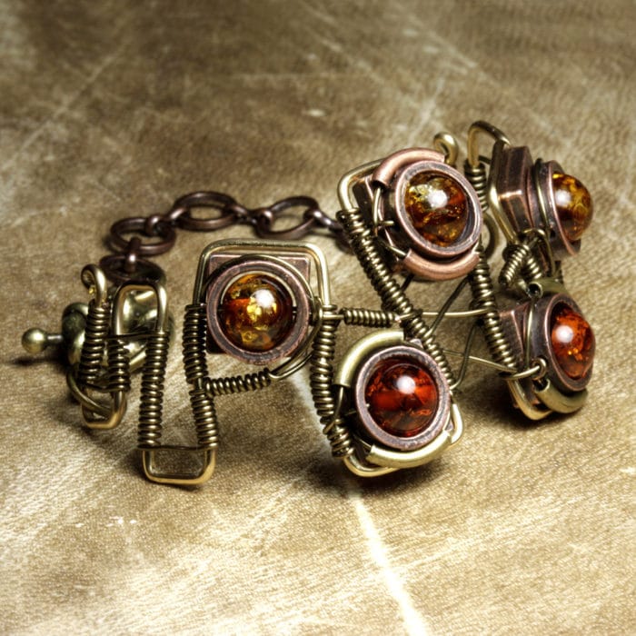 steampunk brass bracelet