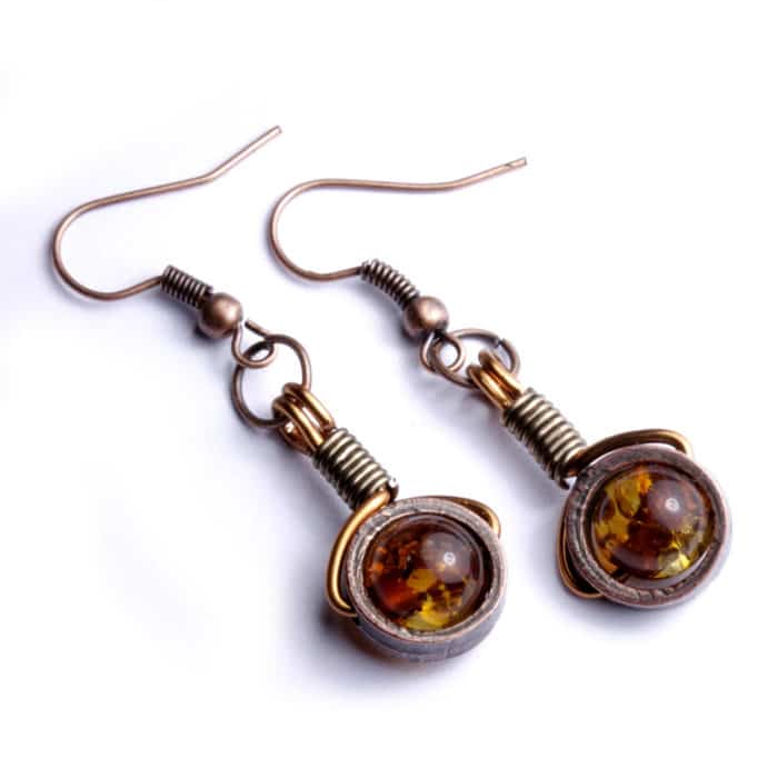 steampunk brass earrings