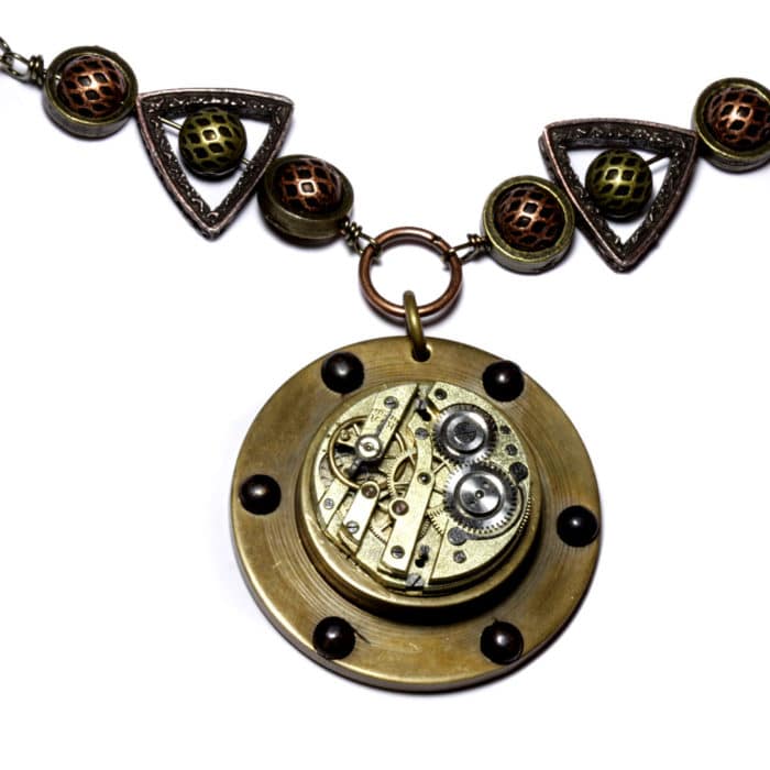 steampunk brass necklace