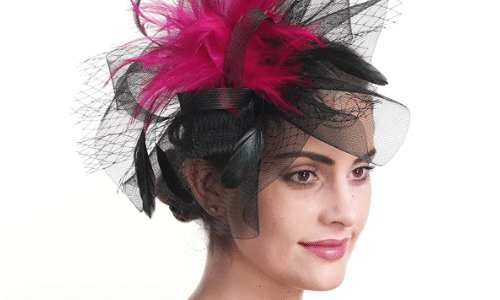 Feather flower hat