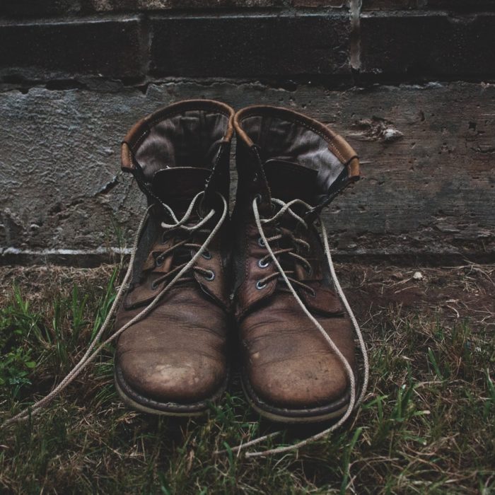 boots in yard