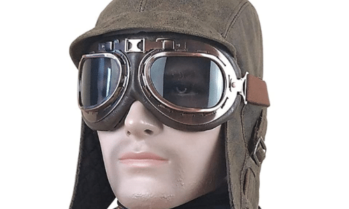 leather aviator hat