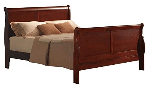 BOWERY HILL Traditional Style Queen Sleigh Bed in Cherry