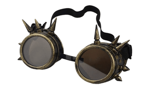 eoocvt Spiked Retro Vintage Victorian Steampunk Goggles