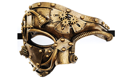 Steampunk Metal Cyborg Venetian Mask