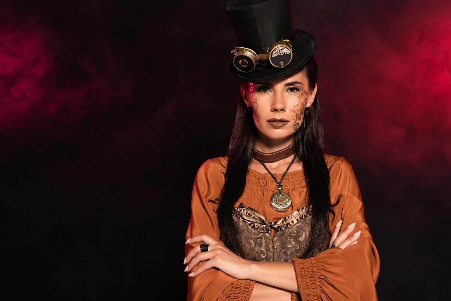 rental dresses Copper and Black Steampunk Wedding Gown main image 0