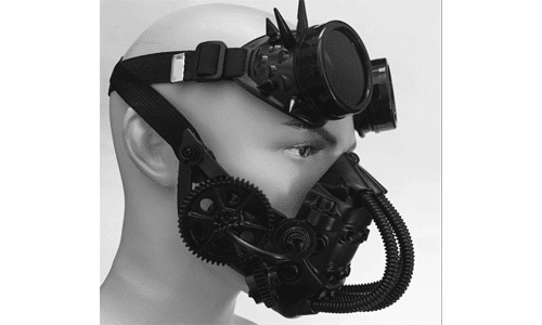 Steampunk Respirator Gas Mask With Goggles
