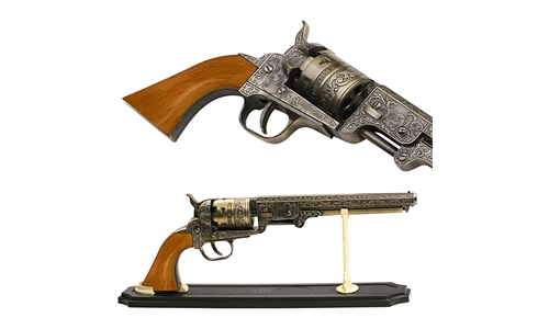 Decorative Western Revolver with Display Stand