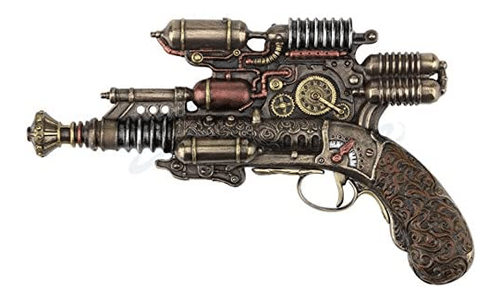 Long Steampunk Gauss Coil Dummy Pistol Prop