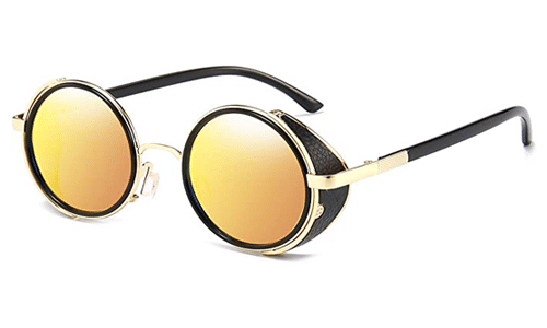 Stylish Retro Steampunk Sunglasses Round Frame