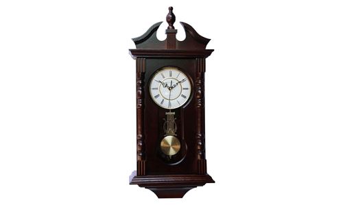 GRANDFATHER WOOD WALL CLOCK WITH CHIME