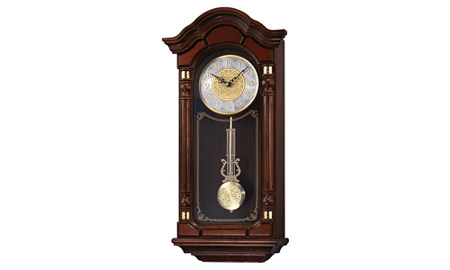 STATELY WALL CLOCK WITH PENDULUM AND CHIME